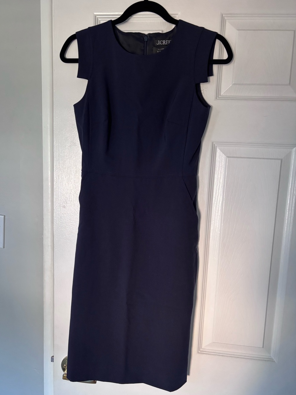 J Crew Resume dress wool navy pockets